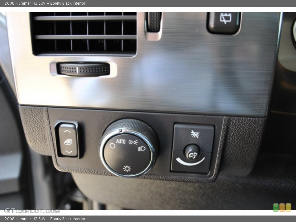 Ebony Black Interior Controls for the 2008 Hummer H2 SUV #80956552