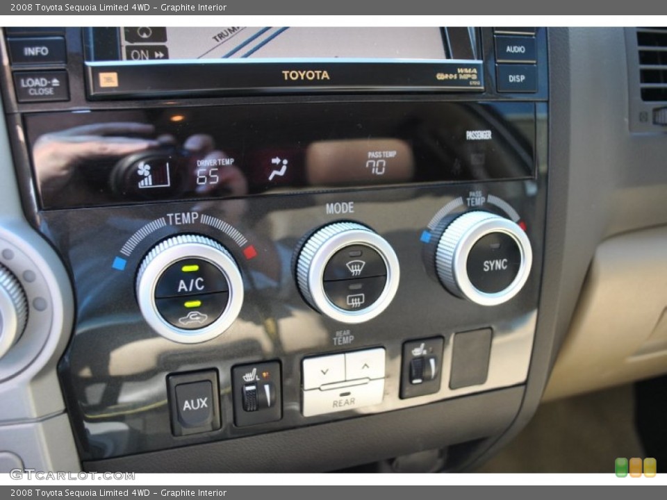 Graphite Interior Controls for the 2008 Toyota Sequoia Limited 4WD #80957076