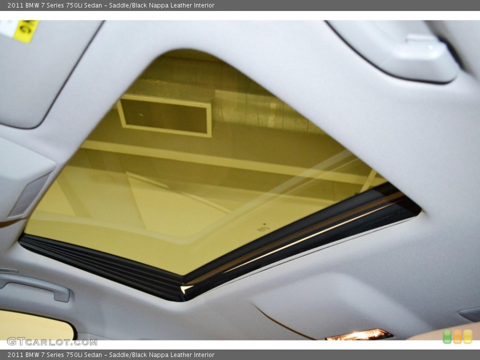 Saddle/Black Nappa Leather Interior Sunroof for the 2011 BMW 7 Series 750Li Sedan #80957612
