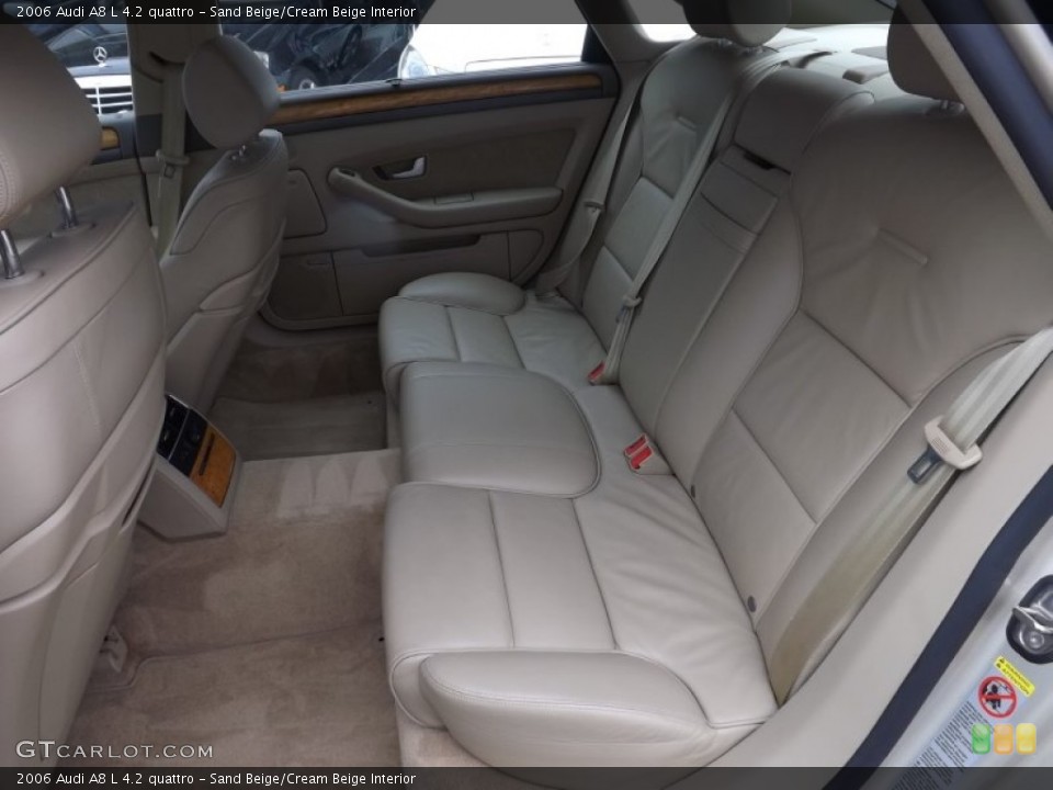 Sand Beige/Cream Beige Interior Rear Seat for the 2006 Audi A8 L 4.2 quattro #80962996