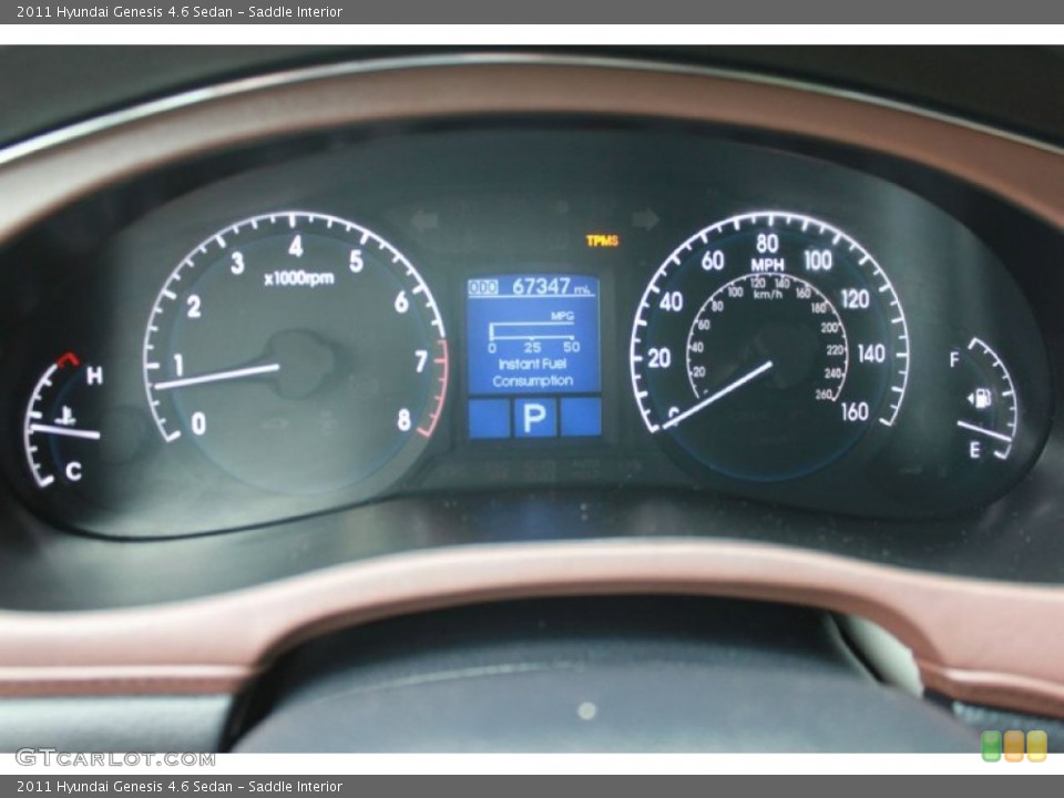 Saddle Interior Gauges for the 2011 Hyundai Genesis 4.6 Sedan #80965345