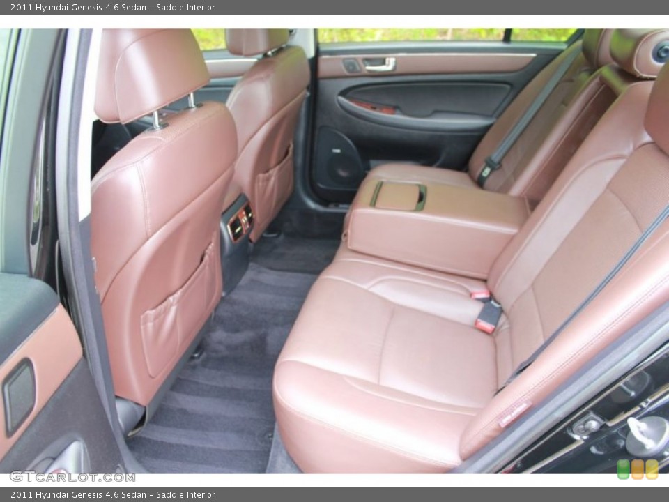 Saddle Interior Rear Seat for the 2011 Hyundai Genesis 4.6 Sedan #80965366