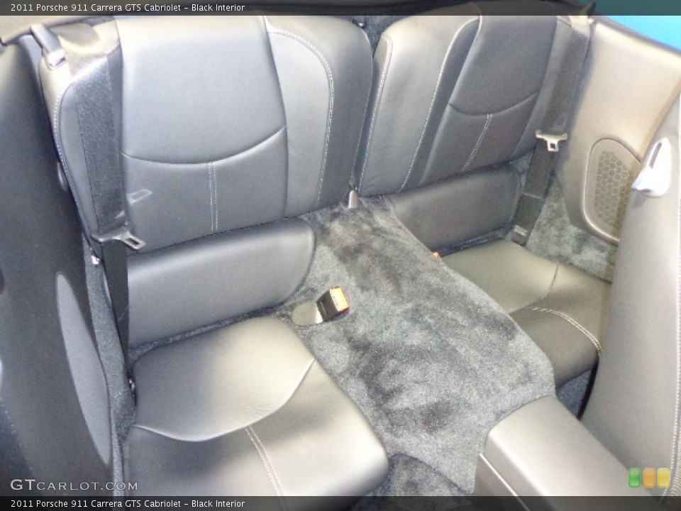Black Interior Rear Seat for the 2011 Porsche 911 Carrera GTS Cabriolet #80966658