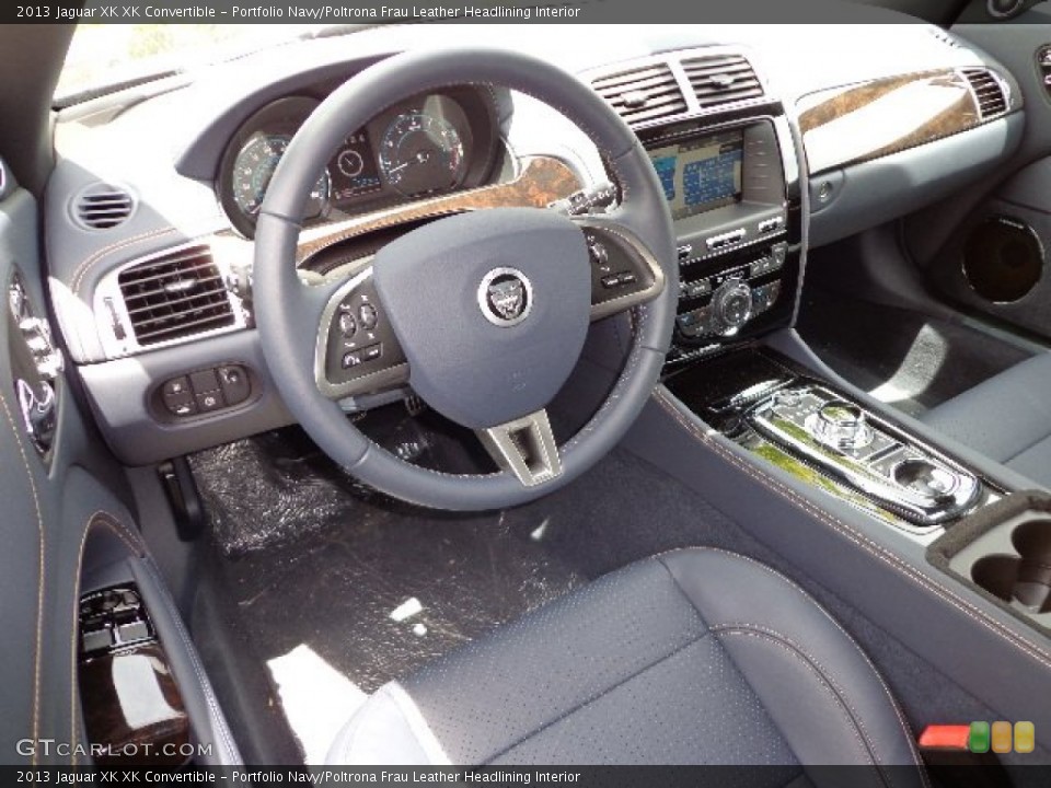 Portfolio Navy/Poltrona Frau Leather Headlining Interior Prime Interior for the 2013 Jaguar XK XK Convertible #80967304