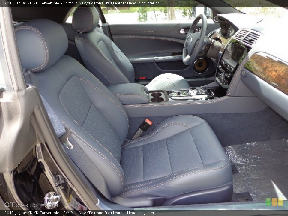 Portfolio Navy/Poltrona Frau Leather Headlining Interior Front Seat for the 2013 Jaguar XK XK Convertible #80967566