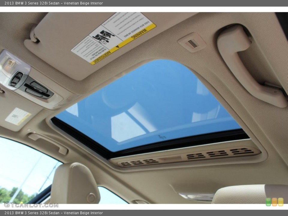Venetian Beige Interior Sunroof for the 2013 BMW 3 Series 328i Sedan #80972234