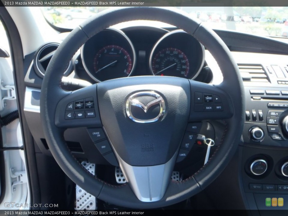 MAZDASPEED Black MPS Leather Interior Steering Wheel for the 2013 Mazda MAZDA3 MAZDASPEED3 #80972972