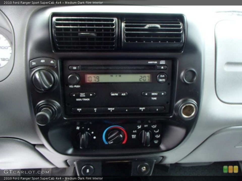 Medium Dark Flint Interior Controls for the 2010 Ford Ranger Sport SuperCab 4x4 #80974384