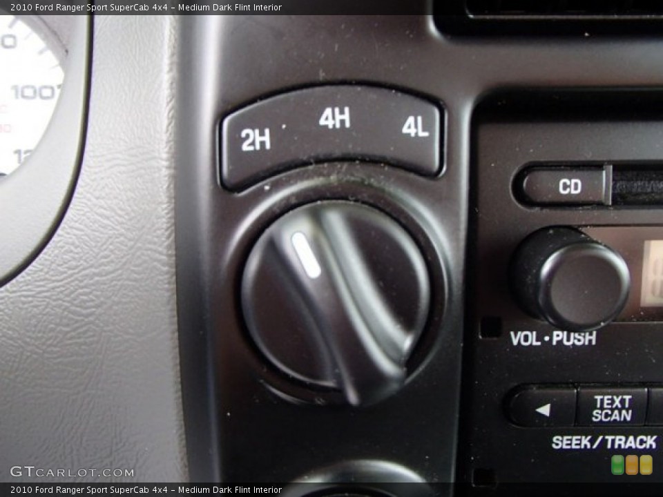 Medium Dark Flint Interior Controls for the 2010 Ford Ranger Sport SuperCab 4x4 #80974409