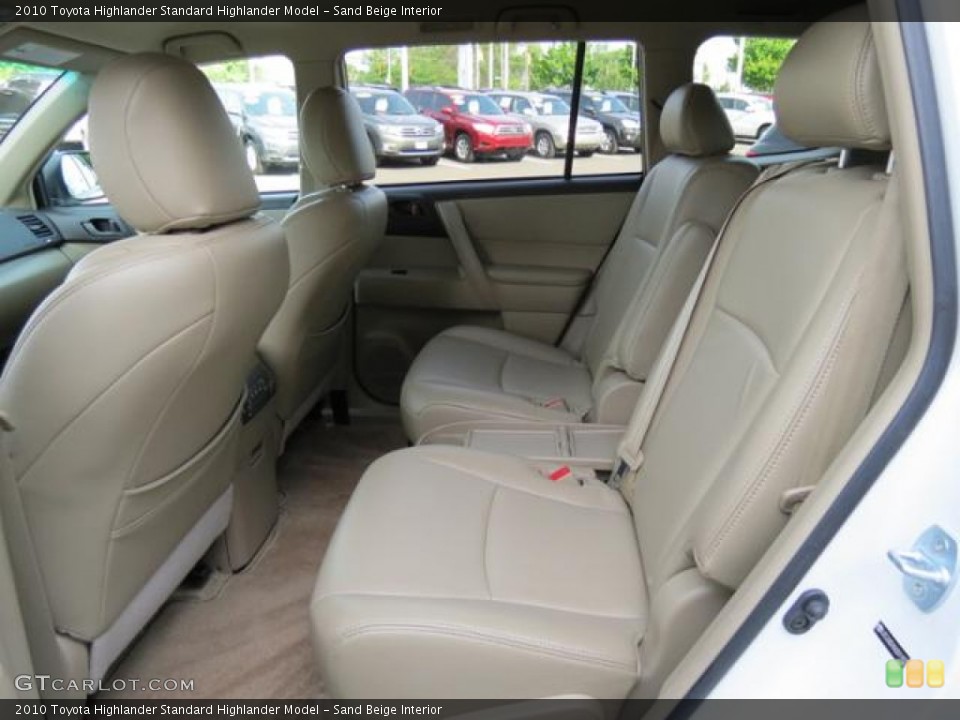 Sand Beige Interior Rear Seat for the 2010 Toyota Highlander  #80975838