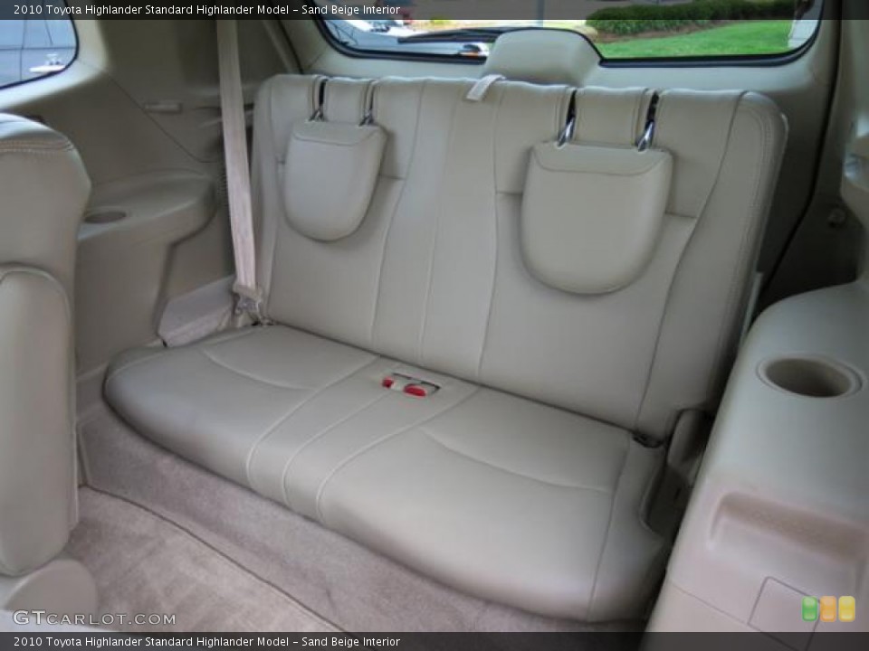 Sand Beige Interior Rear Seat for the 2010 Toyota Highlander  #80975861