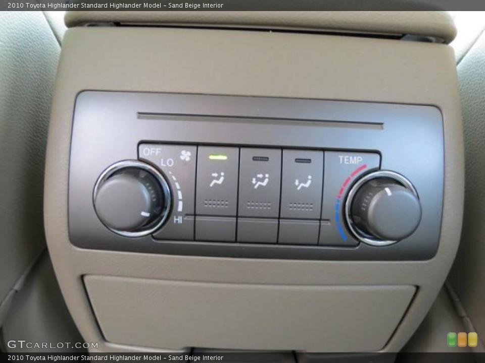 Sand Beige Interior Controls for the 2010 Toyota Highlander  #80975882