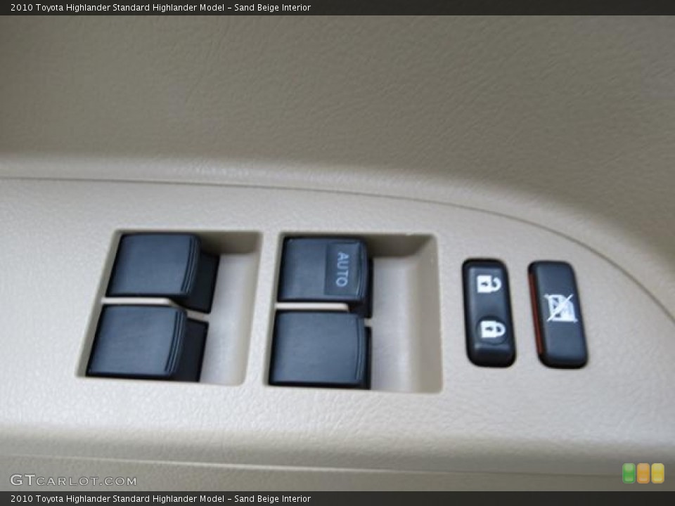 Sand Beige Interior Controls for the 2010 Toyota Highlander  #80976035