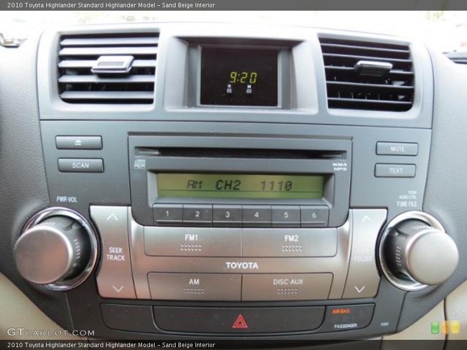 Sand Beige Interior Audio System for the 2010 Toyota Highlander  #80976095