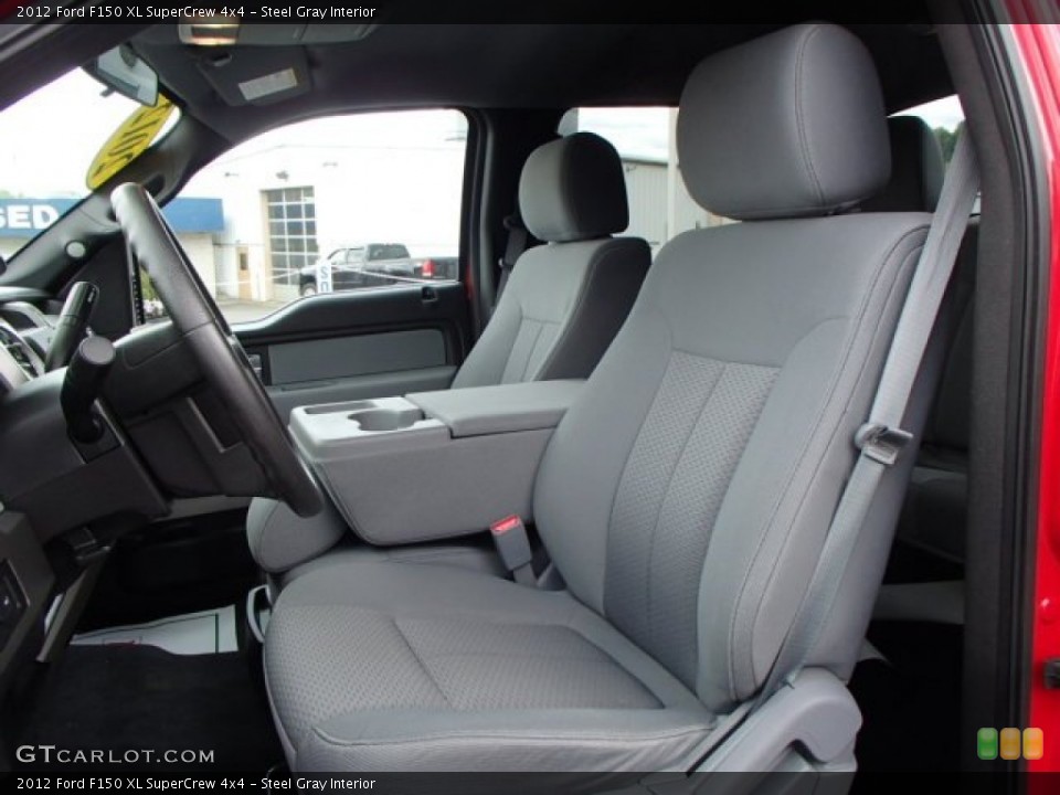 Steel Gray Interior Photo for the 2012 Ford F150 XL SuperCrew 4x4 #80976104