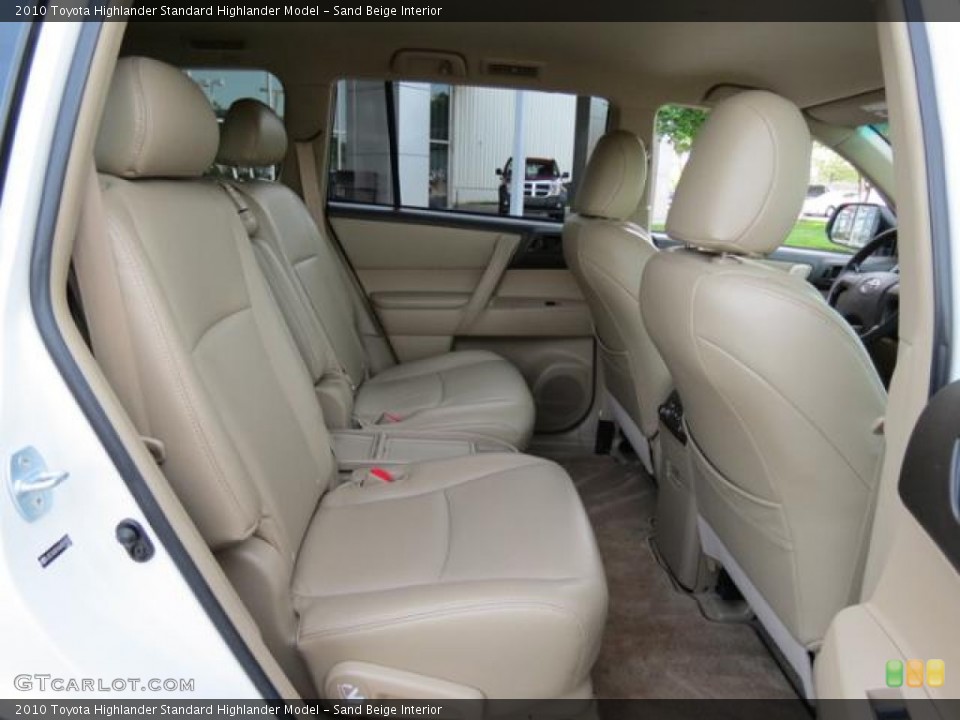 Sand Beige Interior Rear Seat for the 2010 Toyota Highlander  #80976358