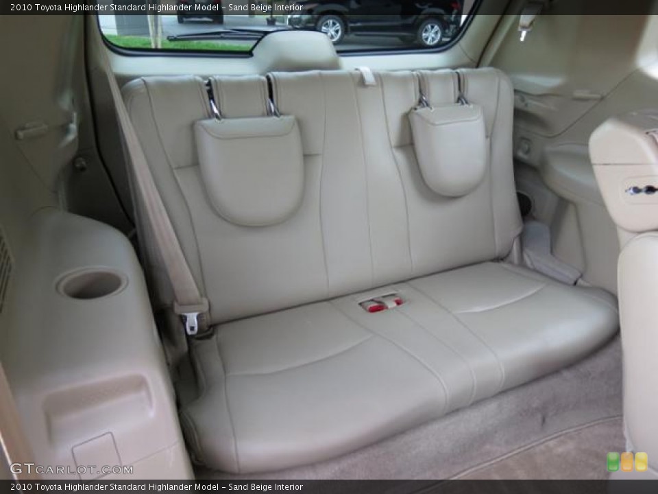 Sand Beige Interior Rear Seat for the 2010 Toyota Highlander  #80976402