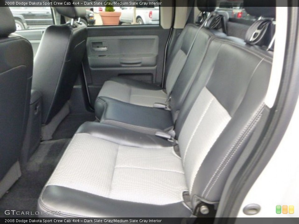 Dark Slate Gray/Medium Slate Gray Interior Rear Seat for the 2008 Dodge Dakota Sport Crew Cab 4x4 #80977446