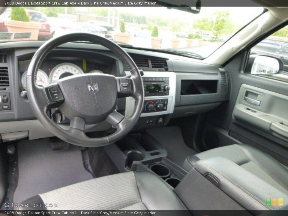 Dark Slate Gray/Medium Slate Gray Interior Prime Interior for the 2008 Dodge Dakota Sport Crew Cab 4x4 #80977467