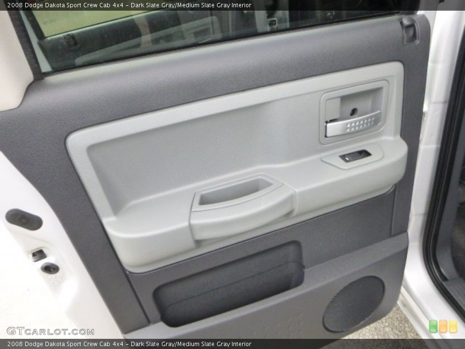 Dark Slate Gray/Medium Slate Gray Interior Door Panel for the 2008 Dodge Dakota Sport Crew Cab 4x4 #80977489