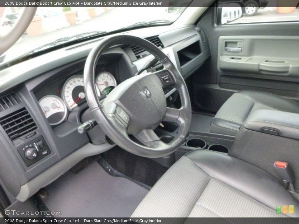 Dark Slate Gray/Medium Slate Gray Interior Photo for the 2008 Dodge Dakota Sport Crew Cab 4x4 #80977536