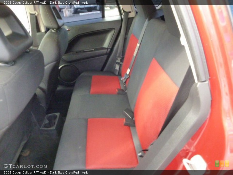 Dark Slate Gray/Red Interior Rear Seat for the 2008 Dodge Caliber R/T AWD #80978241