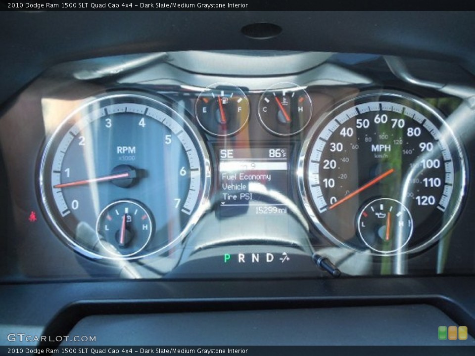 Dark Slate/Medium Graystone Interior Gauges for the 2010 Dodge Ram 1500 SLT Quad Cab 4x4 #80978249