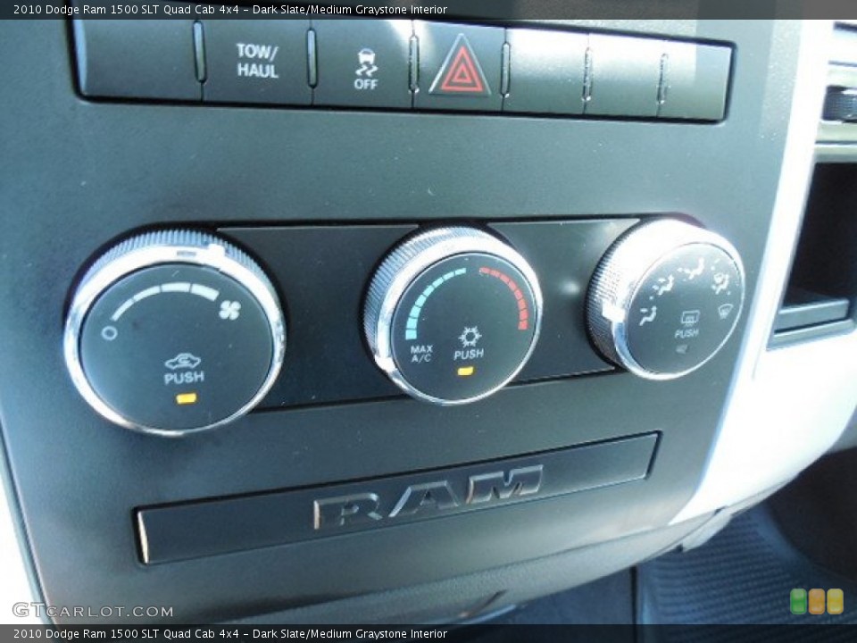 Dark Slate/Medium Graystone Interior Controls for the 2010 Dodge Ram 1500 SLT Quad Cab 4x4 #80978291