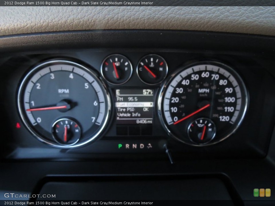 Dark Slate Gray/Medium Graystone Interior Gauges for the 2012 Dodge Ram 1500 Big Horn Quad Cab #80978683