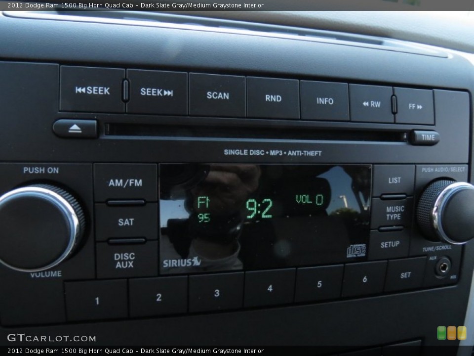 Dark Slate Gray/Medium Graystone Interior Audio System for the 2012 Dodge Ram 1500 Big Horn Quad Cab #80978729