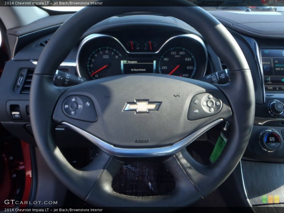 Jet Black/Brownstone Interior Steering Wheel for the 2014 Chevrolet Impala LT #80978999