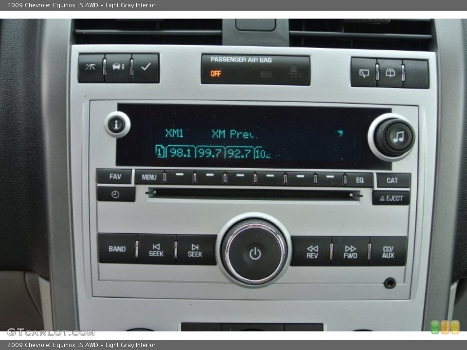 Light Gray Interior Audio System for the 2009 Chevrolet Equinox LS AWD #80979191