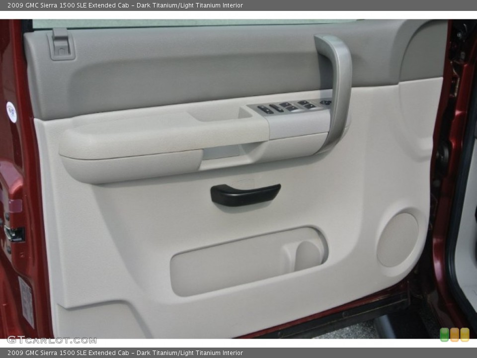 Dark Titanium/Light Titanium Interior Door Panel for the 2009 GMC Sierra 1500 SLE Extended Cab #80979708