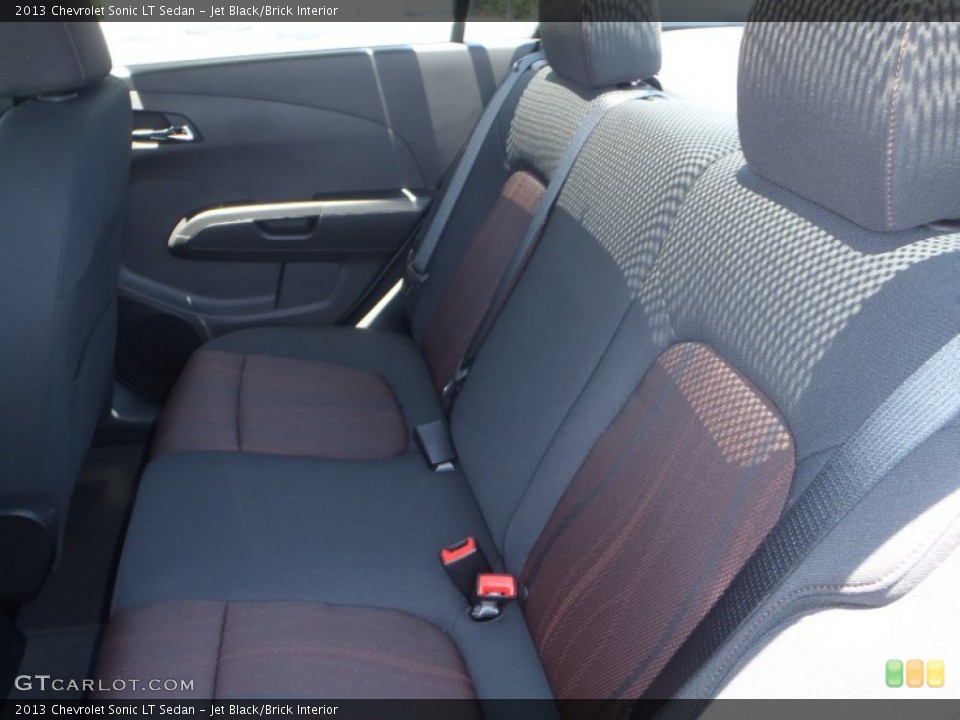 Jet Black/Brick Interior Rear Seat for the 2013 Chevrolet Sonic LT Sedan #80980263