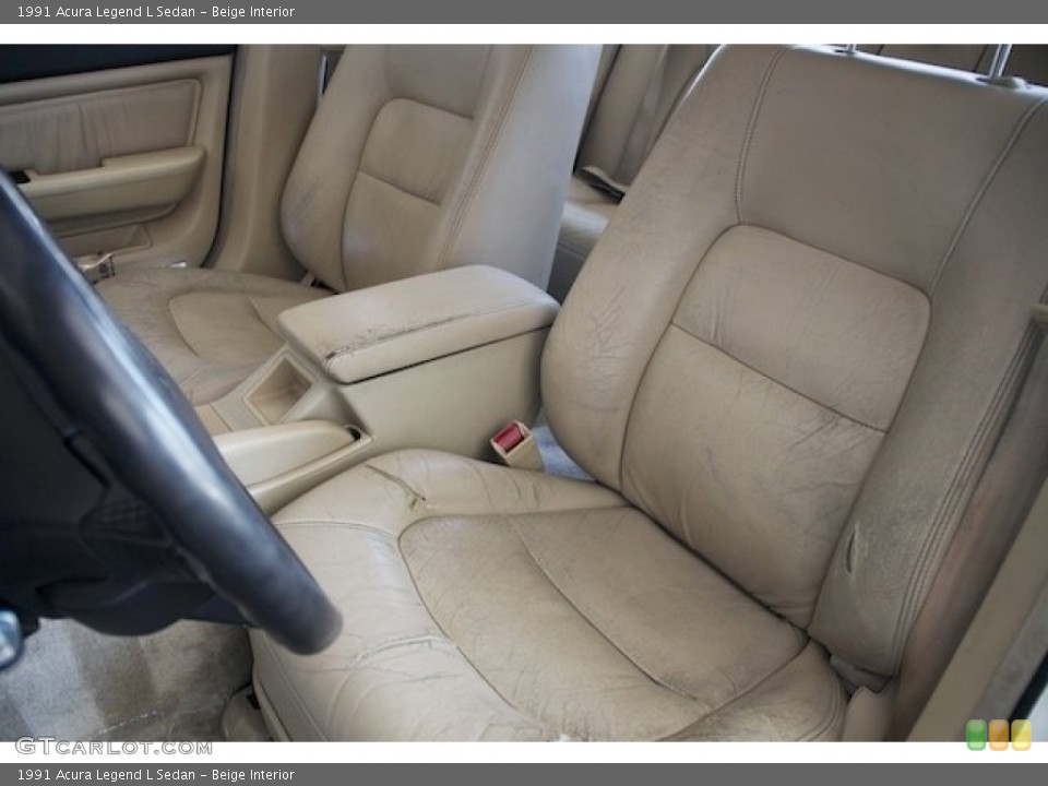 Beige Interior Front Seat for the 1991 Acura Legend L Sedan #80981204