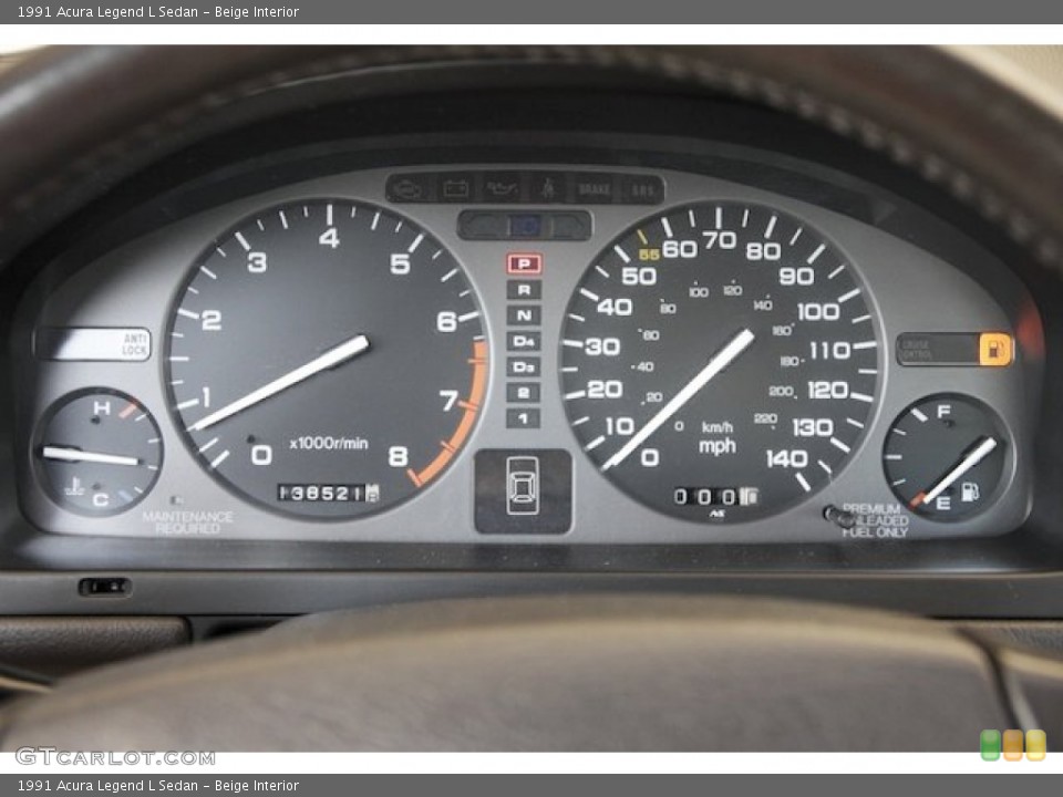 Beige Interior Gauges for the 1991 Acura Legend L Sedan #80981384