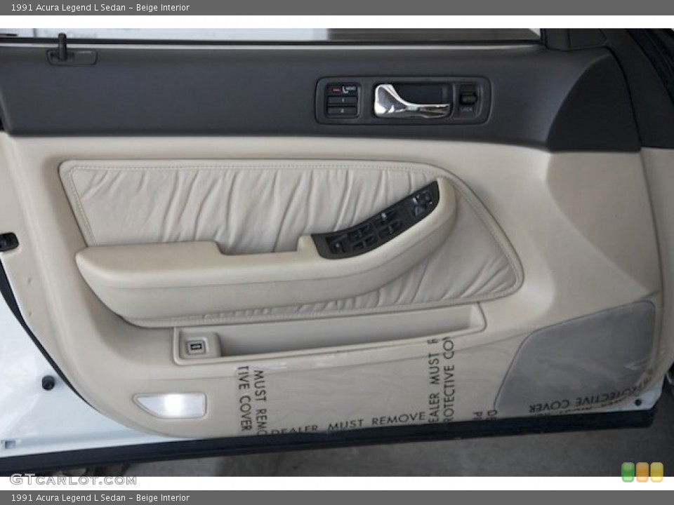 Beige Interior Door Panel For The 1991 Acura Legend L Sedan
