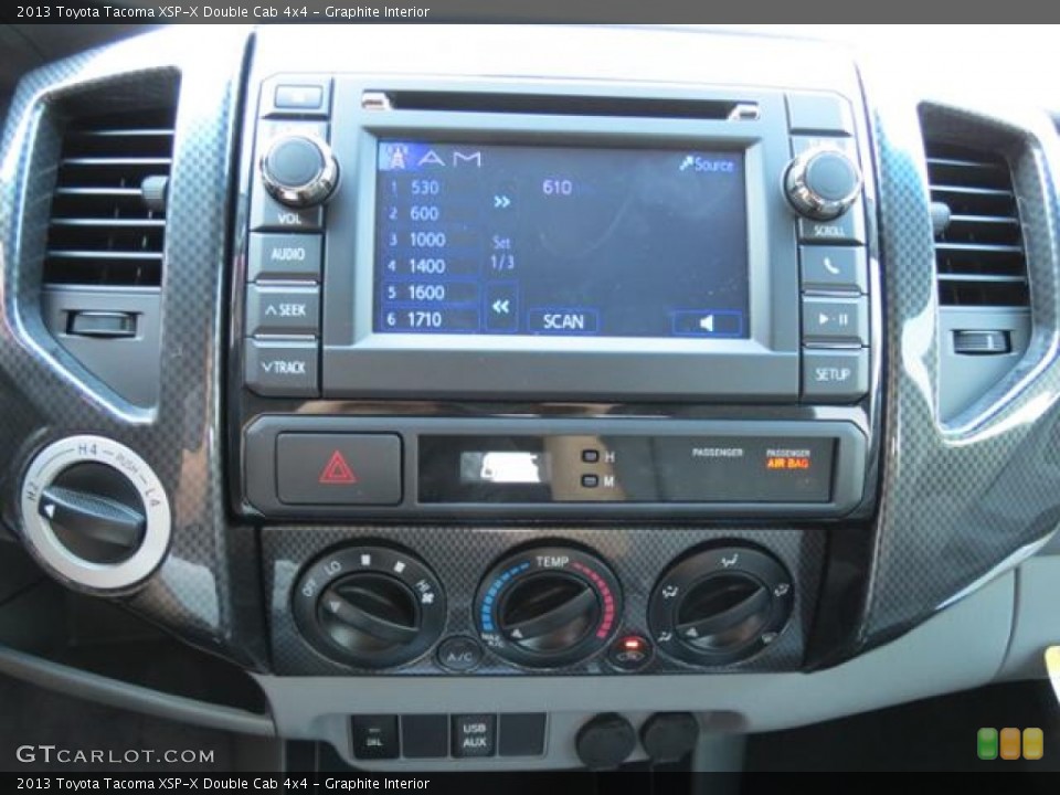 Graphite Interior Controls for the 2013 Toyota Tacoma XSP-X Double Cab 4x4 #80981589