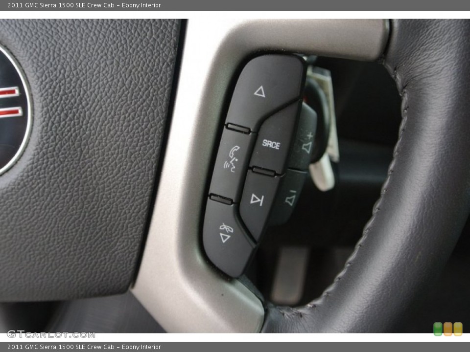 Ebony Interior Controls for the 2011 GMC Sierra 1500 SLE Crew Cab #80982817