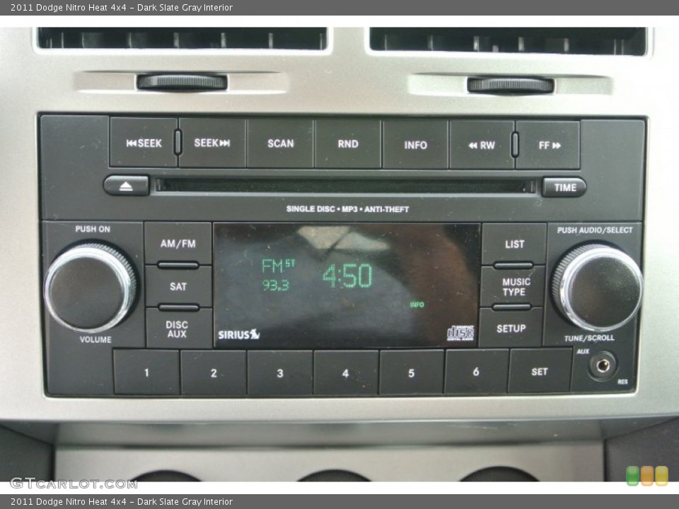 Dark Slate Gray Interior Audio System for the 2011 Dodge Nitro Heat 4x4 #80983420