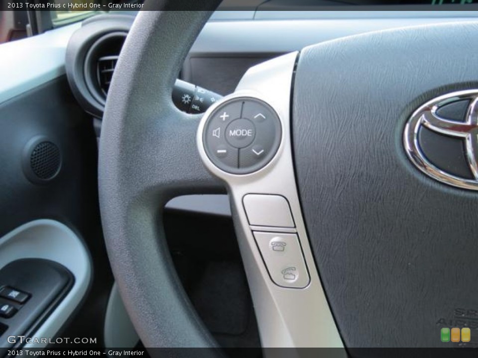 Gray Interior Controls for the 2013 Toyota Prius c Hybrid One #80983818
