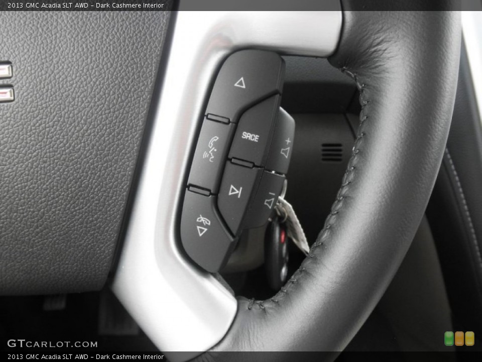 Dark Cashmere Interior Controls for the 2013 GMC Acadia SLT AWD #80984753