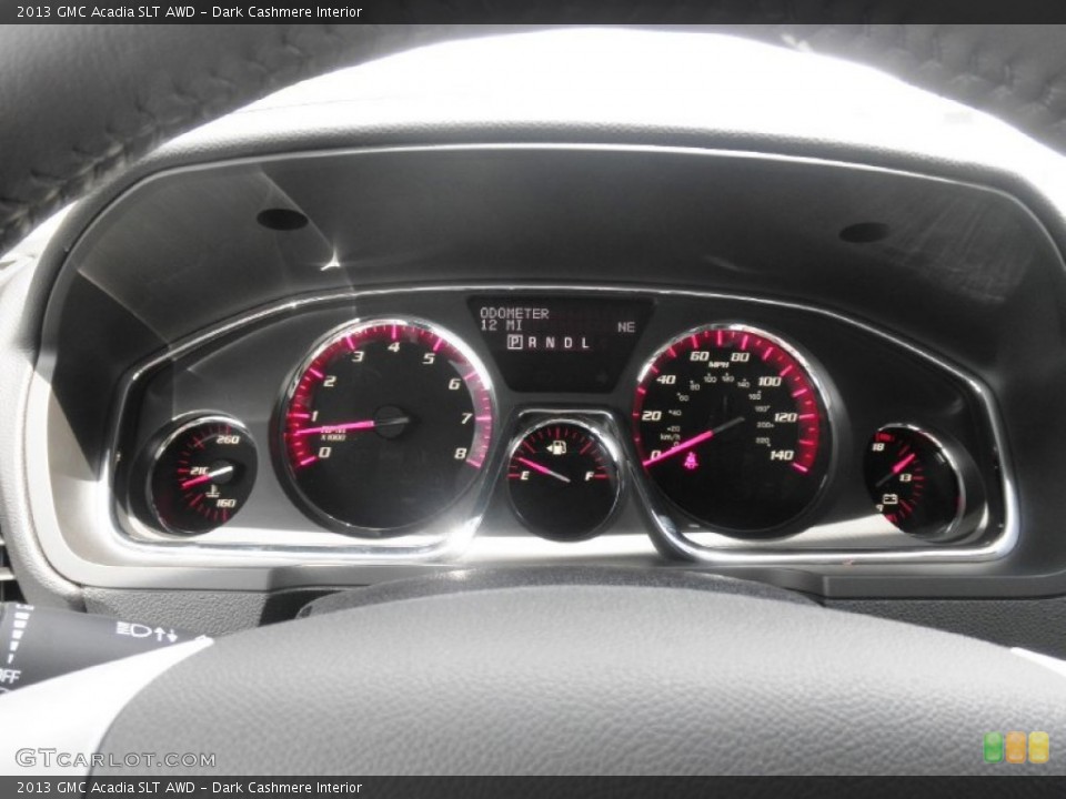Dark Cashmere Interior Gauges for the 2013 GMC Acadia SLT AWD #80984812