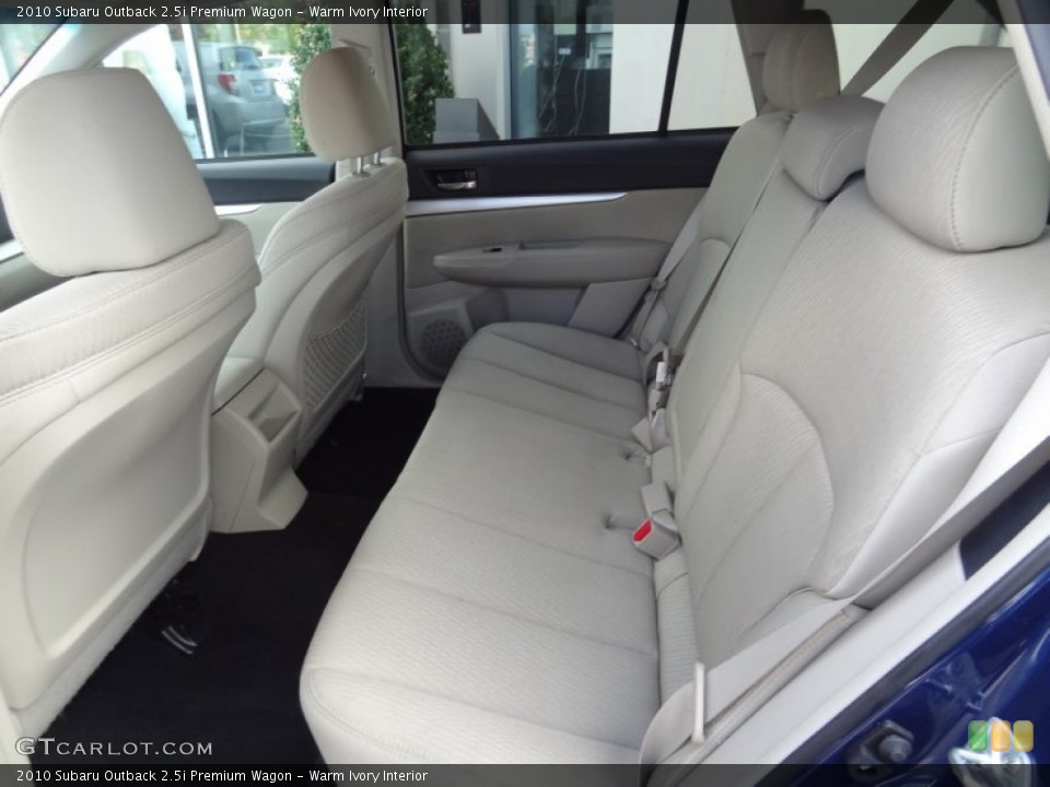 Warm Ivory Interior Rear Seat for the 2010 Subaru Outback 2.5i Premium Wagon #80987468