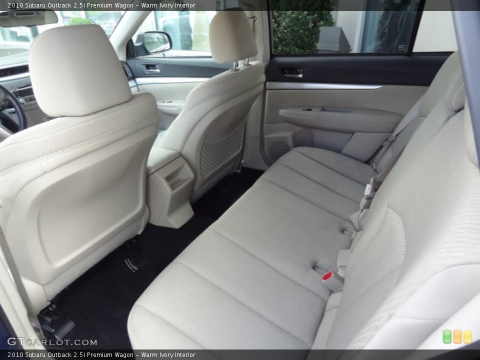 Warm Ivory Interior Rear Seat for the 2010 Subaru Outback 2.5i Premium Wagon #80987492
