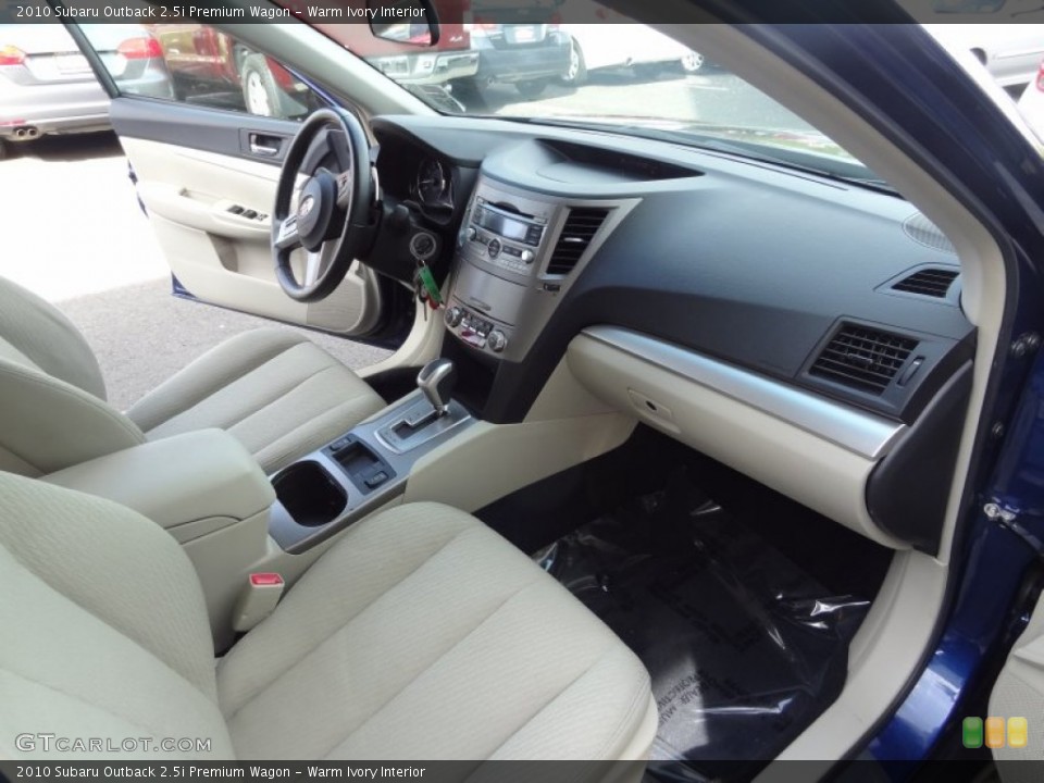 Warm Ivory Interior Dashboard for the 2010 Subaru Outback 2.5i Premium Wagon #80987588
