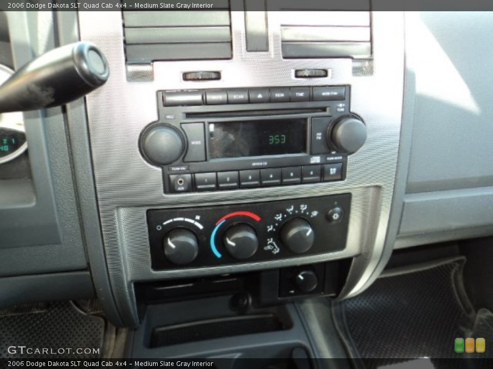 Medium Slate Gray Interior Controls for the 2006 Dodge Dakota SLT Quad Cab 4x4 #80988856