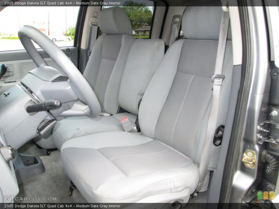 Medium Slate Gray Interior Front Seat for the 2005 Dodge Dakota SLT Quad Cab 4x4 #80989413