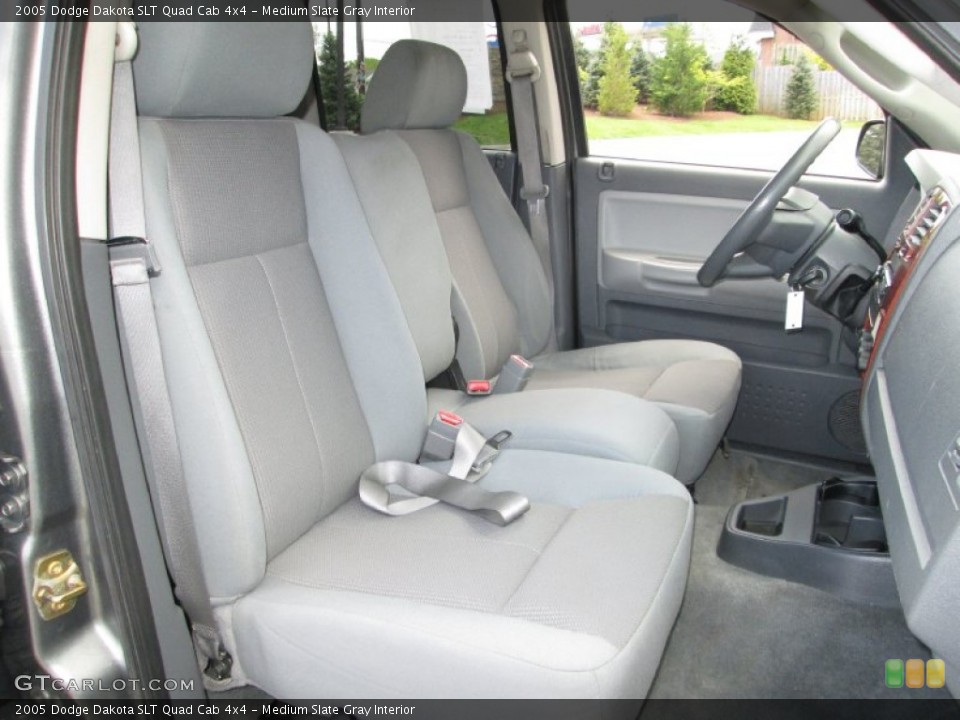 Medium Slate Gray Interior Front Seat for the 2005 Dodge Dakota SLT Quad Cab 4x4 #80989439
