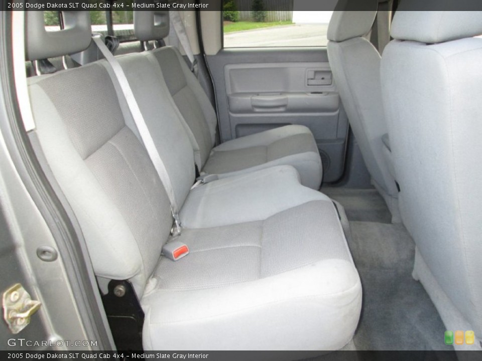 Medium Slate Gray Interior Rear Seat for the 2005 Dodge Dakota SLT Quad Cab 4x4 #80989544
